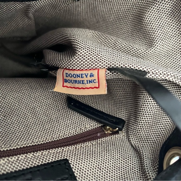 Dooney & Bourke Vintage Backpack Purse Black Suede Leather - Picture 12 of 14